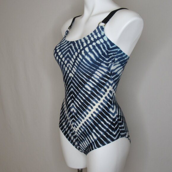 Calvin Klein Blue Starburst Printed Swimsuit One Piece Women's 6 - Picture 2 of 9